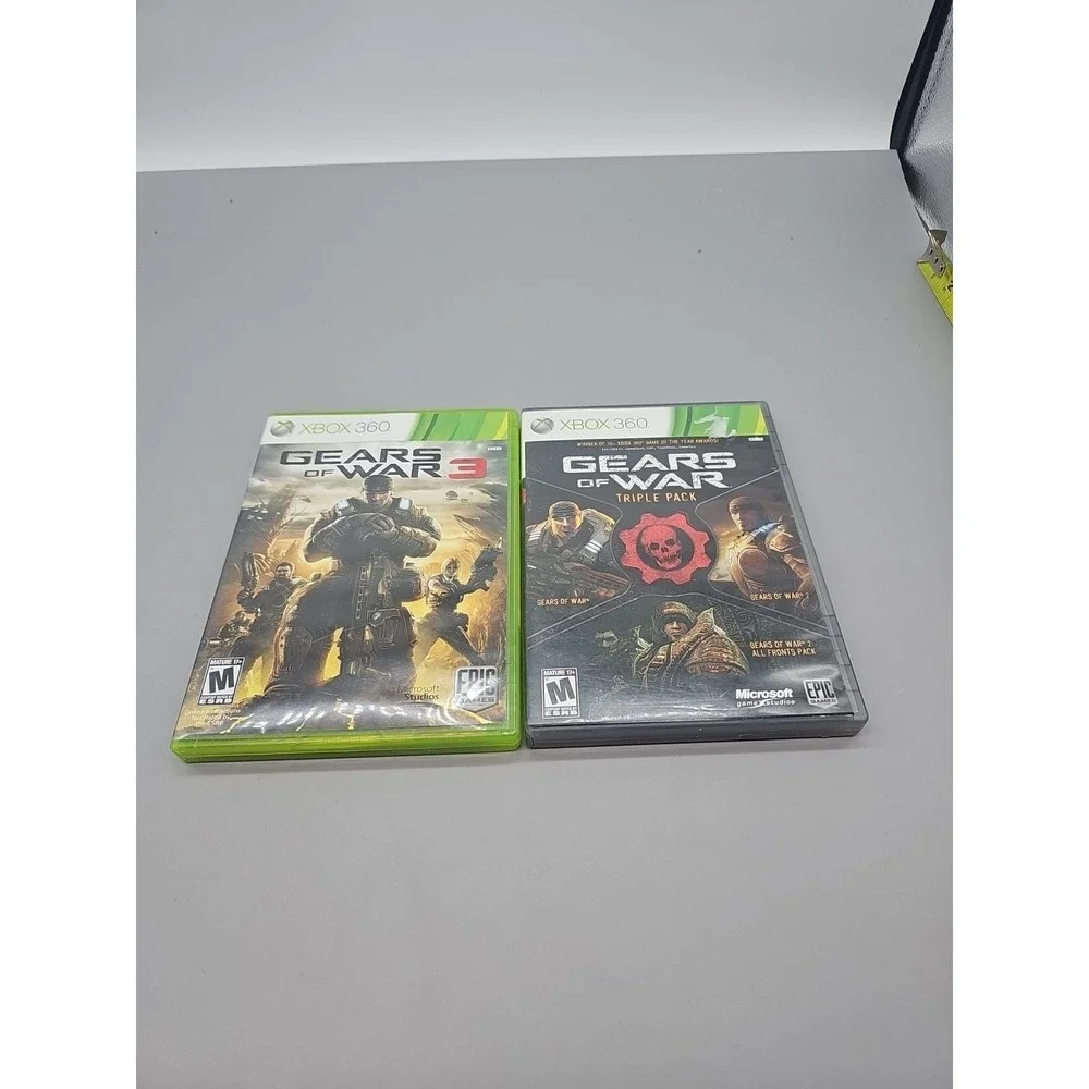 XBOX 360 GEARS OF WAR 3 & Gears Of War Triple 2 Games Manuals GAME 360
